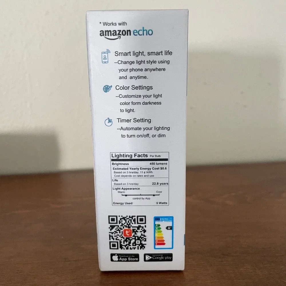 Lot of 3 LOHAS LED Smart Lamp WIFI Light Bulb E12‎ Candle Daylight + RGB 5 watt